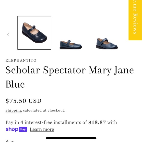 Elephantito NWOT Dress Shoes in Navy Blue - Picture 2 of 4